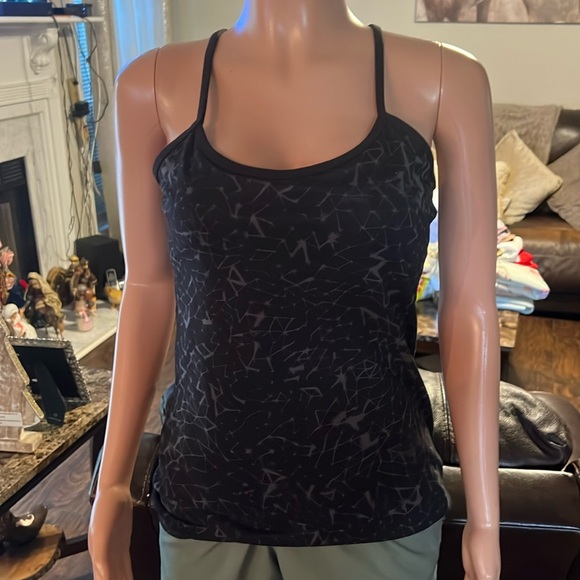 lululemon athletica Tops - lululemon athletica Black Patterned Blouse